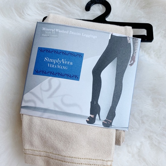 Simply Vera Vera Wang Pants - Vera Wang mineral washed cotton spandex leggings M